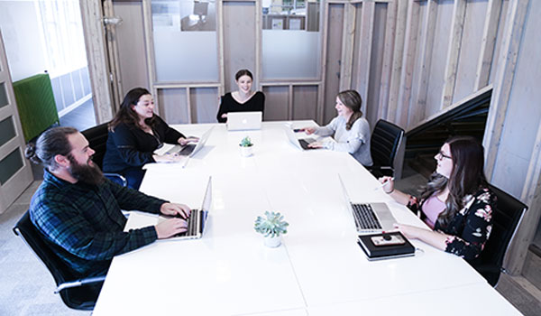 Meeting in board room